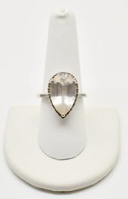 Sterling Silver Pear Shaped CZ Stone Ring 9.25 FMY604