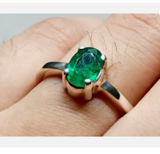 Natural Emerald Ring 925 Sterling Silver Ring Handmade Ring Wedding Ring