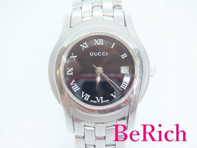 GUCCI 5500L Women s Watch Date Black Dial SS Breath Analog GUCCI 5500L Women s Watch Date Black Dial SS Breath Analog