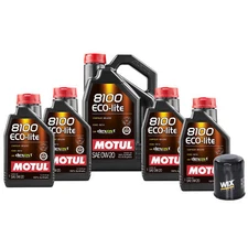 9L Motul 8100 ECO-LITE 0W20 Wix Filter Engine Motor Oil Change Kit API SP