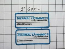 Pair Vintage Company Logo Patches - "Thermal Dynamics Corp" - NOS Mint