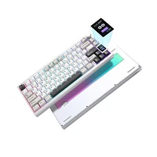 YUNZII AL80 Wireless Mechanical Keyboard,Full Aluminum CNC, Smart LCD Display...