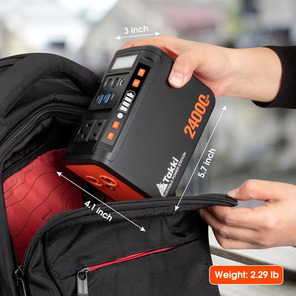 Portable Power Station 88Wh Solar Generator Power Bank 110V AC DC USB