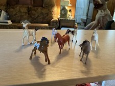 Lot Of 7 Plastic Toy Horses Misc. Just Play Others