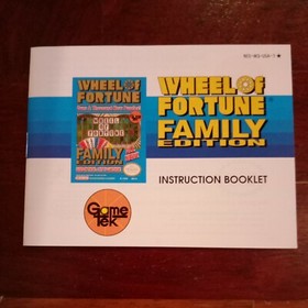 Wheel of Fortune Family Edition (Nintendo Entertainment, 1990) NES 100% Complete