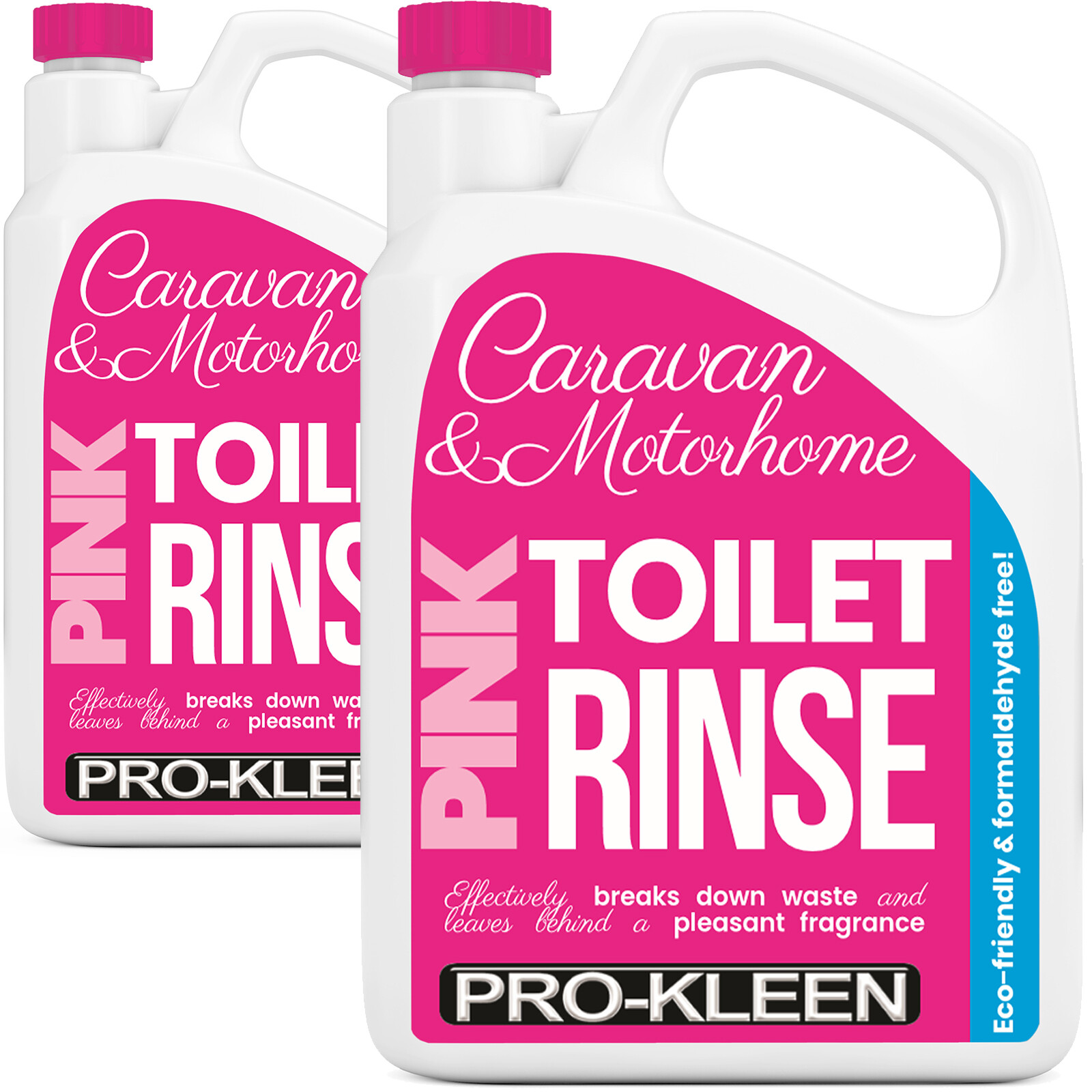 ProKleen Chemical Toilet Cleaner Fluid Pink Caravan Motorhome Boat 2 x 2L