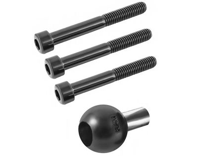 RAM RAM-B-367U Motorcycle Handlebar Clamp Base with 1'' Ball & M8 Screws