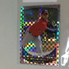 F53783  2013 Bowman Chrome Mini X-fractors #141 Andry Ubiera /100 Braves