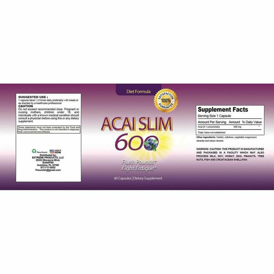 Pyruvate 钙抗氧化补充剂 Acai Berry 燃脂减肥药 — 第 4/4 张图片