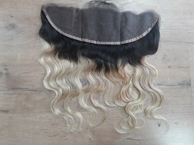 100% 16INCH BRAZILIAN LACE FRONTAL 13X4 EAR TO EAR BODYWAVE 1B/27# 90g FAST SHIP