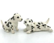 Wool Flocked Dalmatian 1970s Puppy Dog 1in x 2 Germany Lying Sitting Vtg