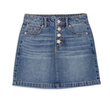 XL 14-16 Blue Denim Adjustable Waist Girls Skirt Wonder Nation NEW