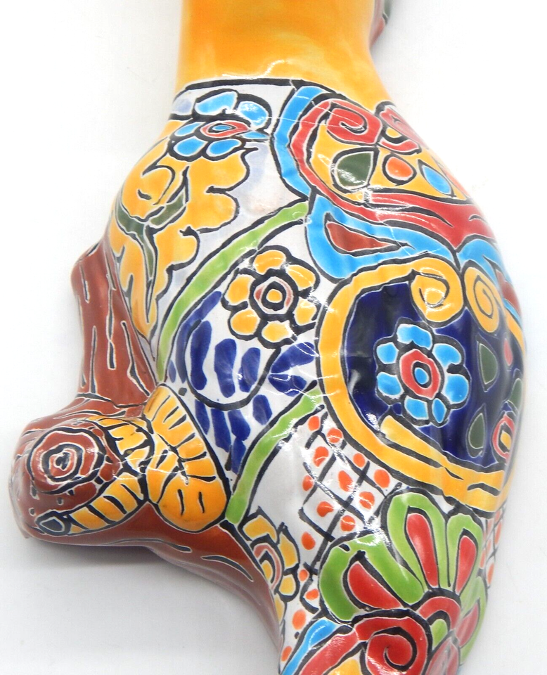 Mexican Folk Art Talavera HandPainted Ceramic 14" Cockatoo Parrot Wall