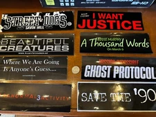 Movie + Miscellaneous Rock bumper, Stickers ( Lot of 8)- free flag sticker