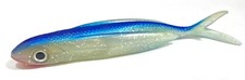 Swept Wing Flying Fish Trolling Lure Bait 8.5" Blue/Red Nose Color 5 Pk
