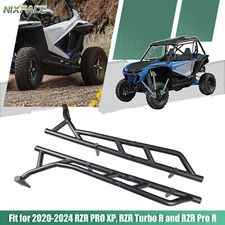 NIXFACE Black Nerf Bars Rock Slider Fit for 2020-2024 RZR PRO XP, Turbo R, 2Seat
