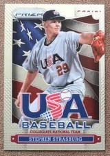 Stephen Strasburg 2012 Panini Prizm USA Baseball Collegiate National Team #USA4