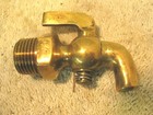 Vintage polished brass 3/8" drain bleeder valve — photo 1