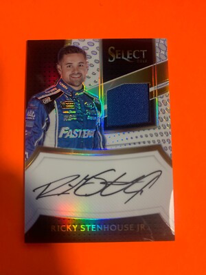 2017 PANINI SELECT RICKY STENHOUSE JR. AUTOGRAPH MATERIALS GOLD 7/50 PRIZM