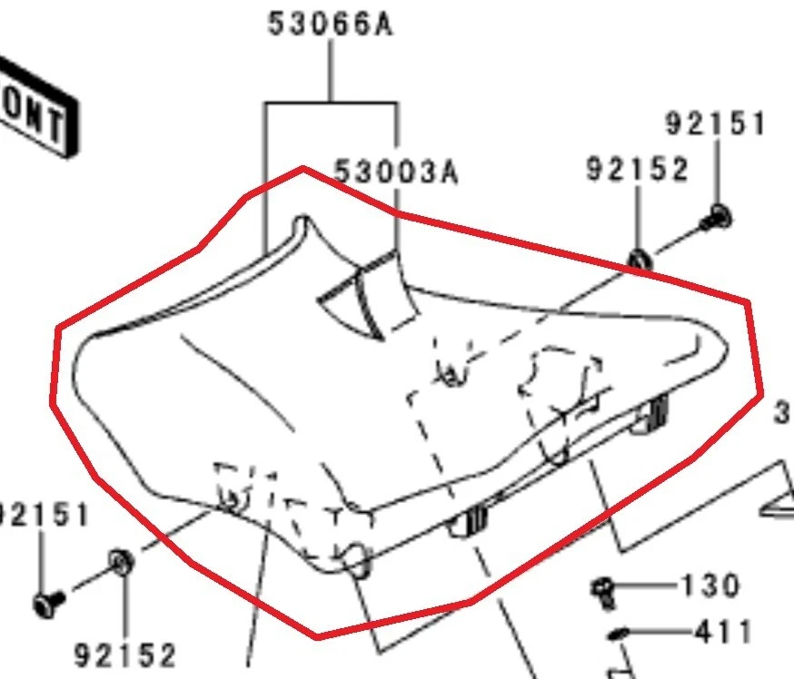 Soporte de estribo trasero izquierdo Kawasaki Ninja 250R EX 2008-2014 Foto 2 de 4
