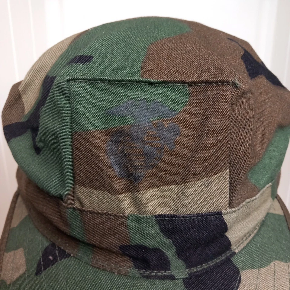 CAP UTILITY 1988 M. C. MADE IN USA VINTAGE 80S CAMOUFLAGE HAT ARMY CAPPELLO TG M - Immagine 2 di 4