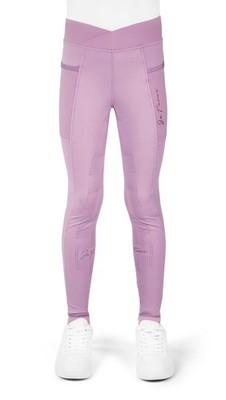 Ekkia Equitheme Kids Riding Leggings Flora Mauve Pink