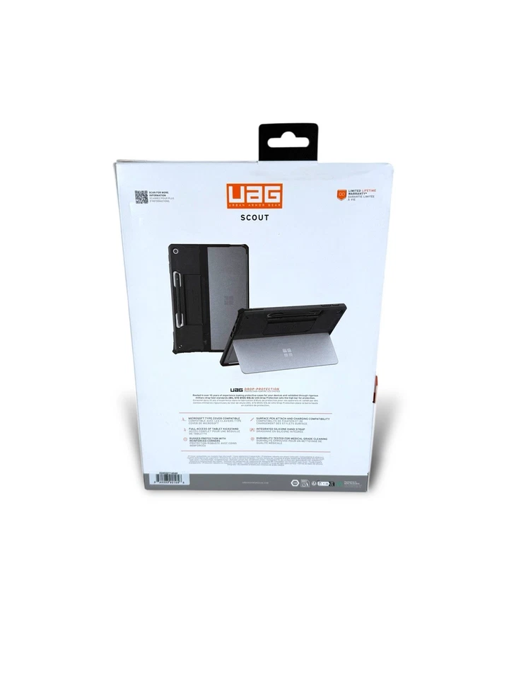 UAG Microsoft Surface Pro 1st Edition 12" Case - Rugged w/ Handstrap Scout Black - Image 2 of 2
