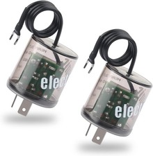 2PCS Flasher Relay for LED Turn Signal with Ground Wire,12V 2 Pin Led