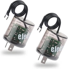 2PCS Flasher Relay for LED Turn Signal with Ground Wire,12V 2 Pin Led