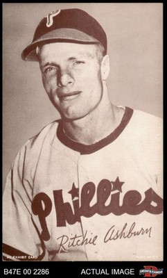 1947 Exhibits Richie Ashburn  Ritchie Phillies COMMON VARIATION HOF 5 - EX