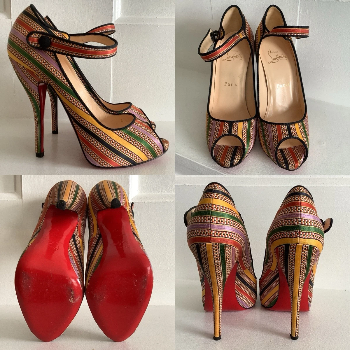 Christian Louboutin Women's Striped Heels for sale | eBay