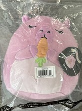 Squishmallows Enya Pink Capybara 8 Select Series Eating Carrot Sold Out