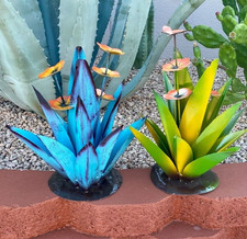 Large Metal Agave Cactus Yard Art Garden Decor