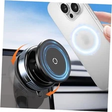 Upgraded 360° Adjustable Vacuum Magnetic Suction Cup Phone Holder, Portable 