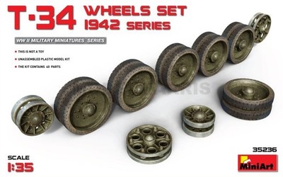 MINIART 35236 1/35 T-34 Wheels set. 1942 Series
