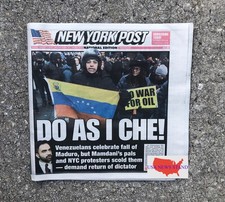 NEW YORK POST -MONDAY JANUARY 5, 2026 (NYC-VENEZUELANS CELEBRATE FALL OF MADURO)