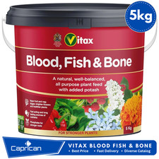 Vitax Blood Fish & Bone 5kg Organic All Purpose Fertilizer Vegetable Flower NPK 2.80 per kilo