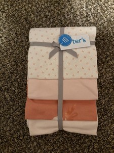 Otter's Fitted Sheet Set Floral Pink White Peach Nursery Bedding