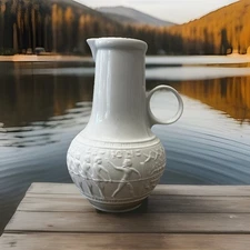 Vtg /MCM Handmade Royal Porzellan Bavaria KPM Germany Egypt Pitcher/vase 1094/20