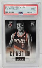 2013 Prizm HRX - CJ McCOLLUM Rookie RC Basketball Card PSA 9 MINT. rookie card picture
