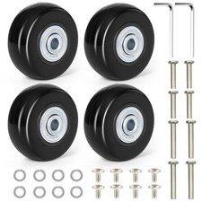 Ersatzr&auml;der Gep&auml;ck 50 mm Gummi 4 St&uuml;ck Kofferrollen Universal Ersatzrollen Set