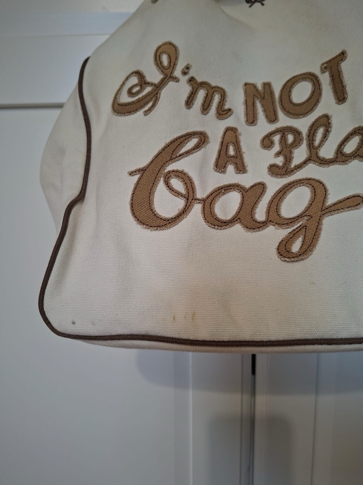 Anya Hindmarch “I’m Not A Plastic Bag” Ltd Edition 2007 Canvas Tote collectable image 2
