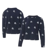 Dallas Cowboys NFL Blue Helmet Long Sleeve Crop Sweatshirt Women's XL NWT