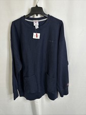 Vtg Champion Mens Pullover Sweatshirt Athletic Fleece Navy NWT Sz- XXL 5904