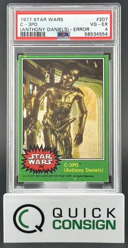 C-3PO Anthony Daniels #207 Star Wars 1977 Topps card