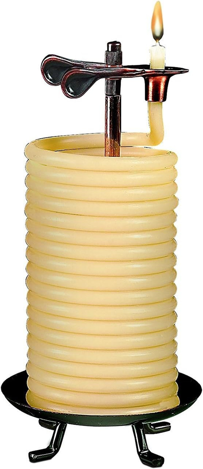 80-Hour Vertical Candle, Eco-Friendly Natural Beeswax with C