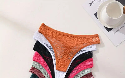 Res Ipsa Loquitur Melbourne - Orange Leopard Lace G String - L (AU12-14)