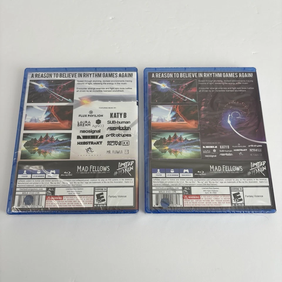 Lote de 2 NOVOS Jogos de Corrida Limitada Aaero LRG #143 (Playstation 4 PS4) Selados - Imagem 2 de 4