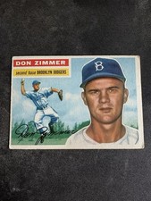 1956 Topps - Don Zimmer #99 White Back No Creases Corner Wear Nice Colors