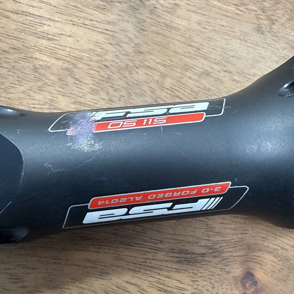 FSA XC 115 Black Mountain Bike Stem 110mm 6° 31.8mm Titanium Bolts - Image 3 of 4